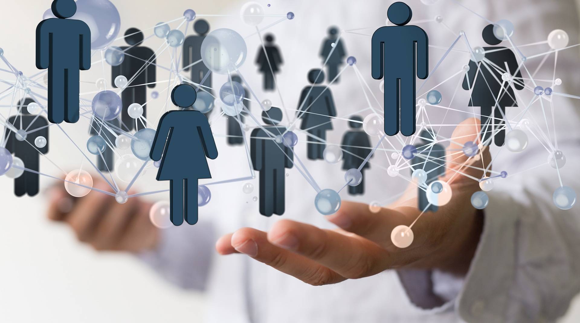 Messestand und digitale Businessvernetzung